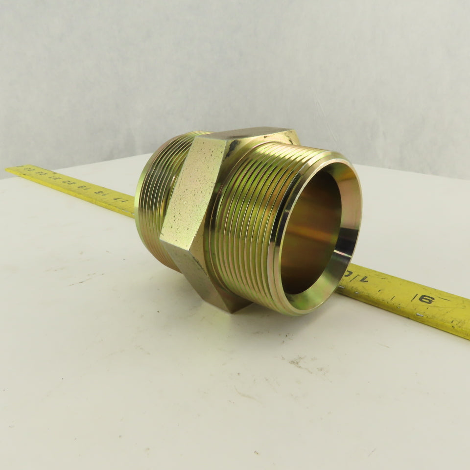 1-1/2-12 (-32) Flare x 2" NPT Inverted Flare Seat Hydraulic Adapter