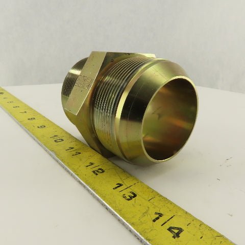 1-1/2-12 (-32) Flare x 2" NPT Inverted Flare Seat Hydraulic Adapter