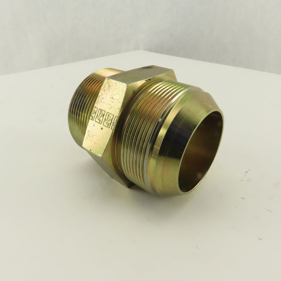 1-1/2-12 (-32) Flare x 2" NPT Inverted Flare Seat Hydraulic Adapter