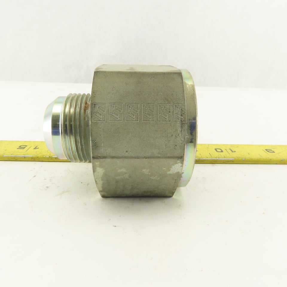 1-5/18-12 (-16) Male Flare x 1-7/8-12 (-12) Female Flare Seat Hydraulic Adapter