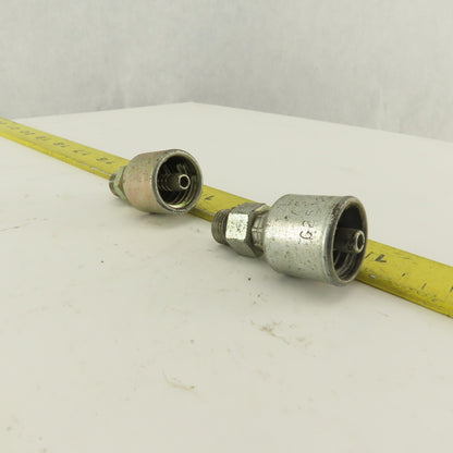 Gates G251200405 1/2-20 O-Ring Boss x 1/4" Hose Barb Mega Crimp Lot Of 2