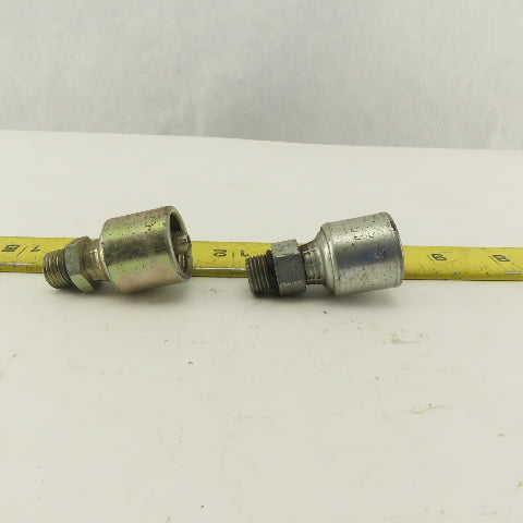 Gates G251200405 1/2-20 O-Ring Boss x 1/4" Hose Barb Mega Crimp Lot Of 2
