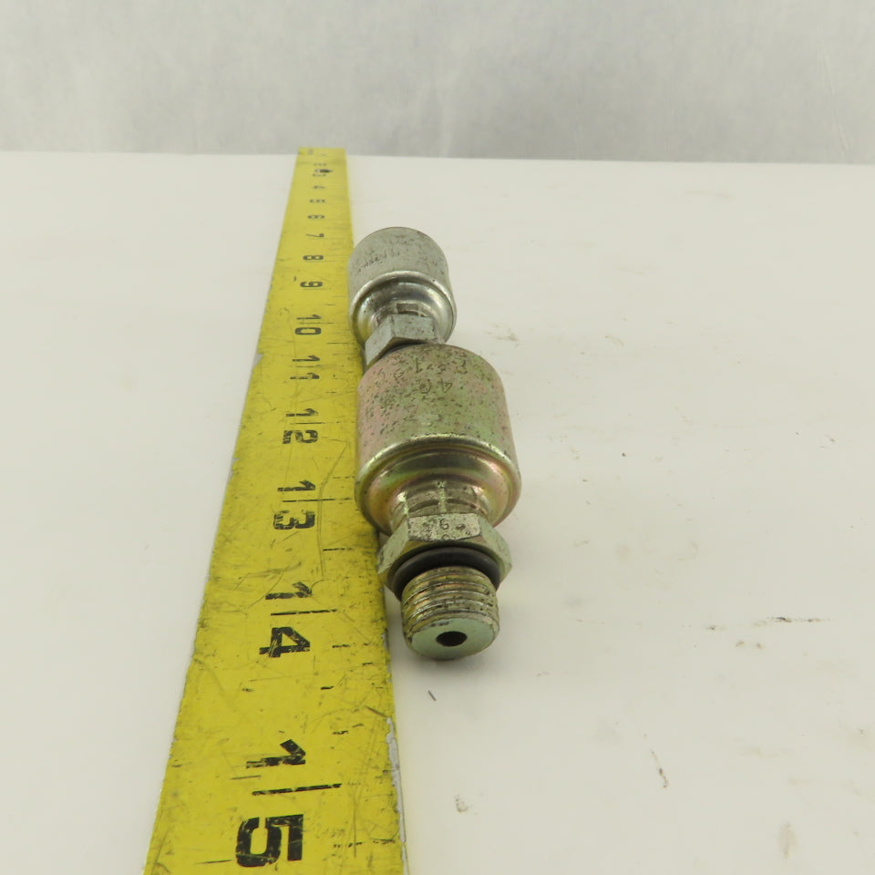 Gates G251200405 1/2-20 O-Ring Boss x 1/4" Hose Barb Mega Crimp Lot Of 2