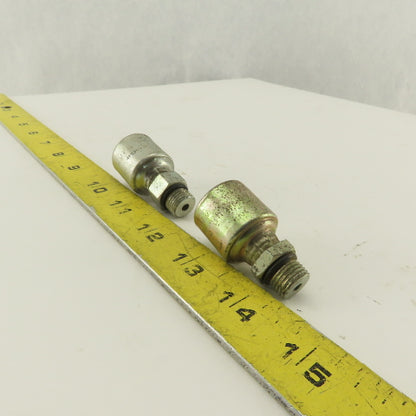 Gates G251200405 1/2-20 O-Ring Boss x 1/4" Hose Barb Mega Crimp Lot Of 2