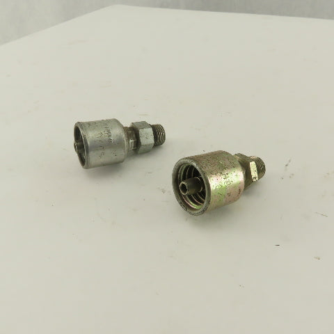 Gates G251200405 1/2-20 O-Ring Boss x 1/4" Hose Barb Mega Crimp Lot Of 2
