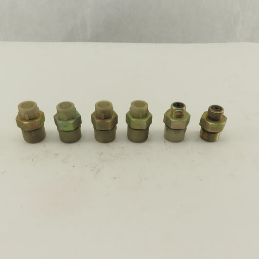 3/4-16 (-8) O-Ring Boss x 1/4 (-4) O-Ring Face Hydraulic Adapter Lot Of 6