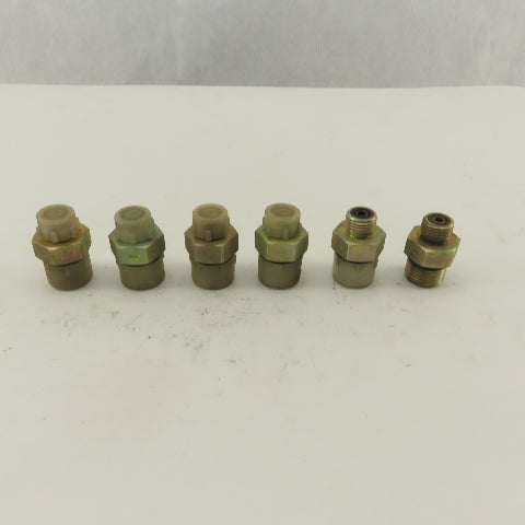 3/4-16 (-8) O-Ring Boss x 1/4 (-4) O-Ring Face Hydraulic Adapter Lot Of 6