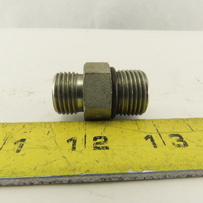 1/2 (-8) O-Ring Face x 3/4-16 (-8) O-Ring Boss Hydraulic Fitting Lot Of 6