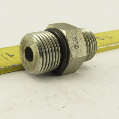 1/2 (-8) O-Ring Face x 3/4-16 (-8) O-Ring Boss Hydraulic Fitting Lot Of 6