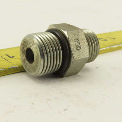 1/2 (-8) O-Ring Face x 3/4-16 (-8) O-Ring Boss Hydraulic Fitting Lot Of 6