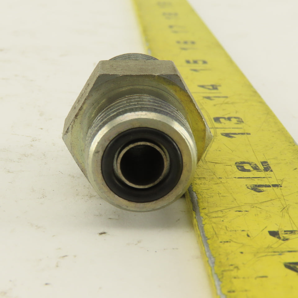1/2 (-8) O-Ring Face x 3/4-16 (-8) O-Ring Boss Hydraulic Fitting Lot Of 6