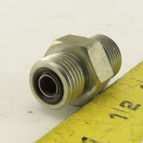 1/2 (-8) O-Ring Face x 3/4-16 (-8) O-Ring Boss Hydraulic Fitting Lot Of 6