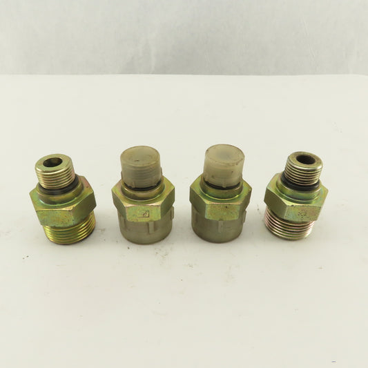 3/4-16 (-8) O-Ring Boss x 1-3/16-12 O-Ring Face Hydraulic Fitting Lot Of 4