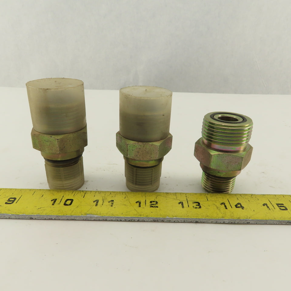 1-7/8-12 (-10) O-Ring Boss Male x 1-3/16-12 (-14) Hydraulic Adapter Lot Of 3