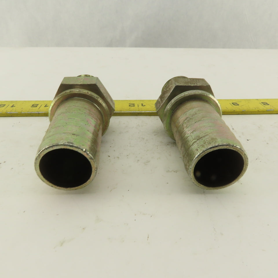 Gates 3/4-14 Inverted Flare Seat Male x 1 Hose Barb Straight Fitting Lot Of 2