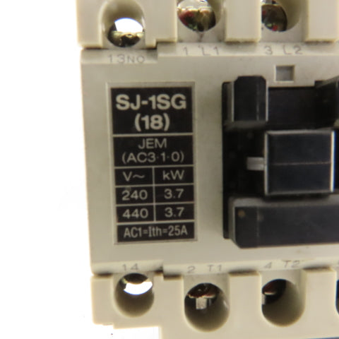 Fuji SJ-1SG 600V 4.5kW Magnetic Contactor 7-11A Trip TR-5-1N/3 Overload
