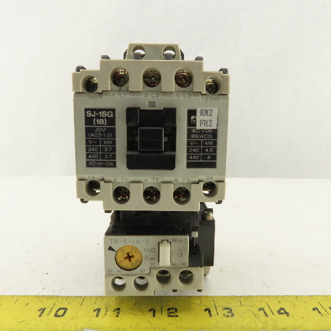 Fuji SJ-1SG 600V 4.5kW Magnetic Contactor 7-11A Trip TR-5-1N/3 Overload