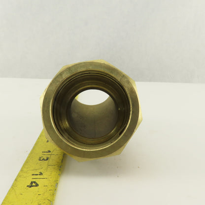 2" Brass EMT Liquid Tight Conduit x 2" Box Connector 45° Elbow