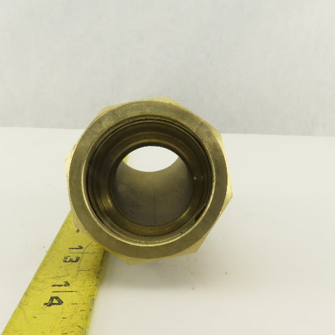 2" Brass EMT Liquid Tight Conduit x 2" Box Connector 45° Elbow