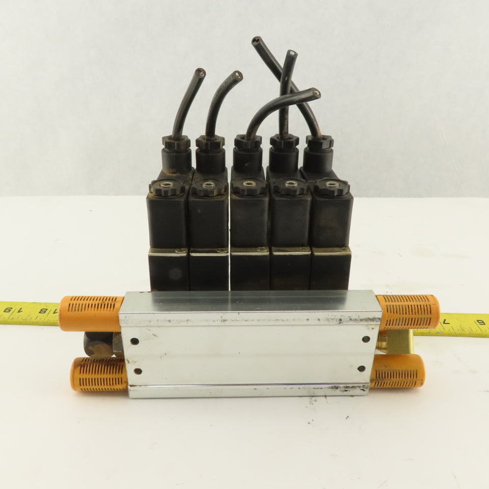 Shako BM520 2 Way Pneumatic Single Solenoid Valve Bank Manifold 110V Coil