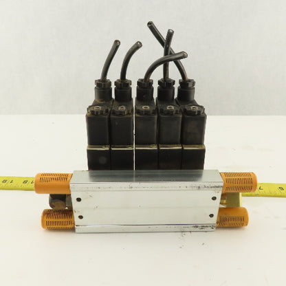 Shako BM520 2 Way Pneumatic Single Solenoid Valve Bank Manifold 110V Coil
