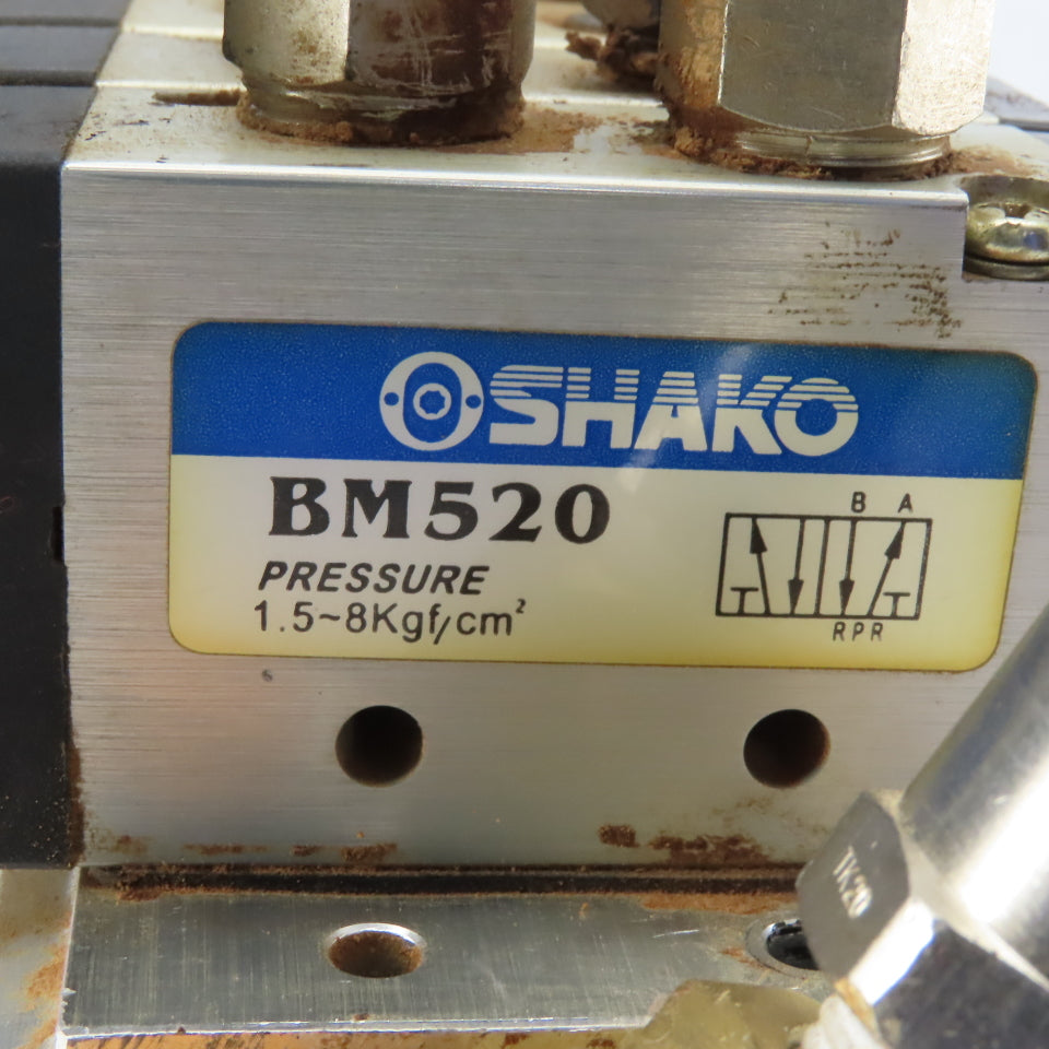 Shako BM520 2 Way Pneumatic Single Solenoid Valve Bank Manifold 110V Coil