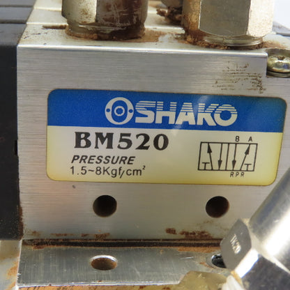 Shako BM520 2 Way Pneumatic Single Solenoid Valve Bank Manifold 110V Coil