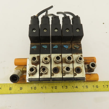Shako BM520 2 Way Pneumatic Single Solenoid Valve Bank Manifold 110V Coil