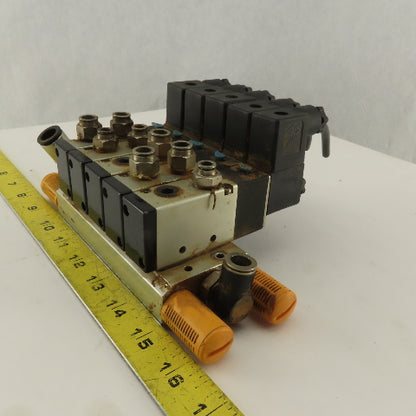 Shako BM520 2 Way Pneumatic Single Solenoid Valve Bank Manifold 110V Coil