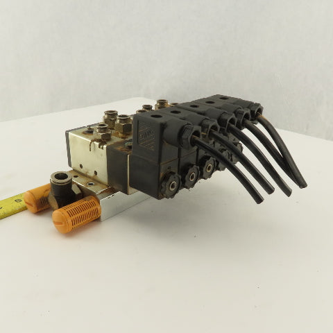 Shako BM520 2 Way Pneumatic Single Solenoid Valve Bank Manifold 110V Coil