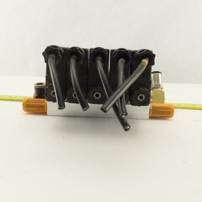 Shako BM520 2 Way Pneumatic Single Solenoid Valve Bank Manifold 110V Coil