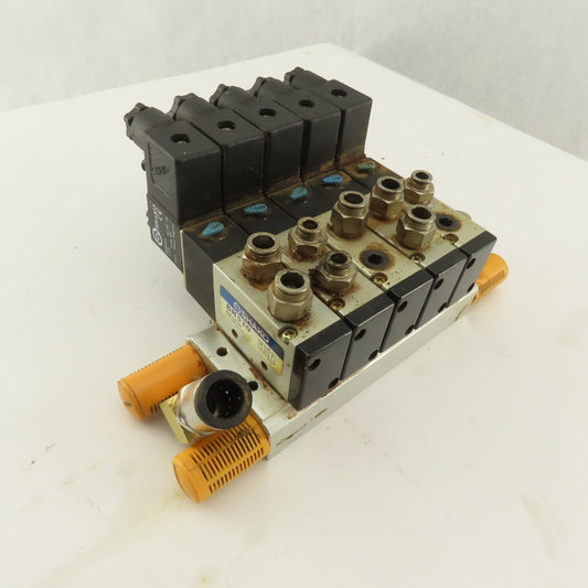 Shako BM520 2 Way Pneumatic Single Solenoid Valve Bank Manifold 110V Coil