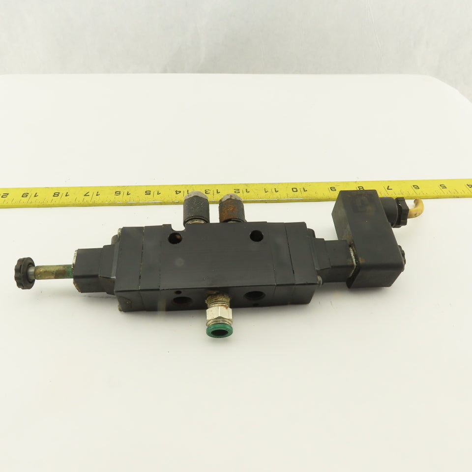 Parker B551ADA49C 5/3 Position Tandem Double Solenoid Pneumatic Valve