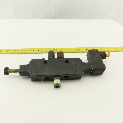 Parker B551ADA49C 5/3 Position Tandem Double Solenoid Pneumatic Valve