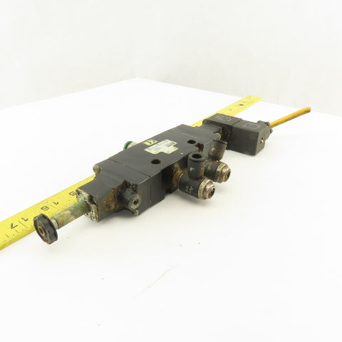 Parker B551ADA49C 5/3 Position Tandem Double Solenoid Pneumatic Valve