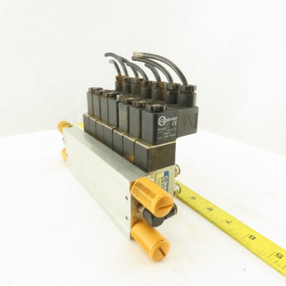 Shako BM520 2 Way Pneumatic Single Solenoid Valve Bank Manifold 110V Coil