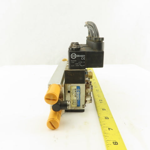 Shako BM520 2 Way Pneumatic Single Solenoid Valve Bank Manifold 110V Coil