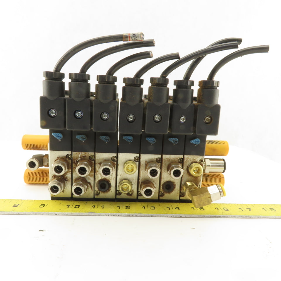 Shako BM520 2 Way Pneumatic Single Solenoid Valve Bank Manifold 110V Coil