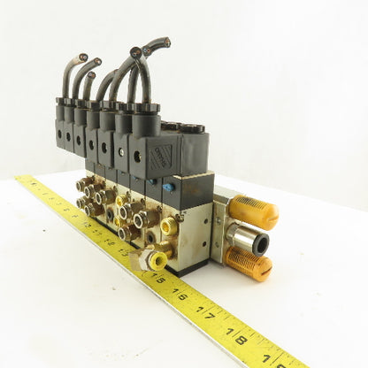 Shako BM520 2 Way Pneumatic Single Solenoid Valve Bank Manifold 110V Coil