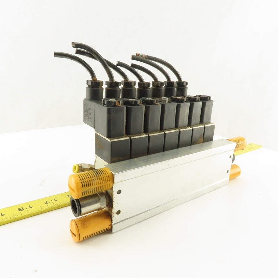 Shako BM520 2 Way Pneumatic Single Solenoid Valve Bank Manifold 110V Coil