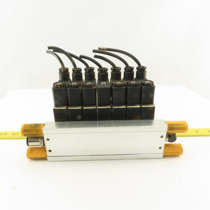 Shako BM520 2 Way Pneumatic Single Solenoid Valve Bank Manifold 110V Coil