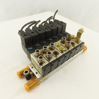 Shako BM520 2 Way Pneumatic Single Solenoid Valve Bank Manifold 110V Coil