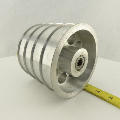 Lateral Paper Strip Separation Idler 4 Groove 1" x 5-1/4" OD 1/2" Bore