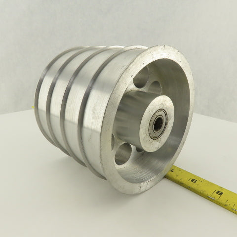 Lateral Paper Strip Separation Idler 4 Groove 1" x 5-1/4" OD 1/2" Bore
