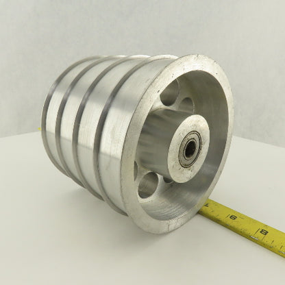 Lateral Paper Strip Separation Idler 4 Groove 1" x 5-1/4" OD 1/2" Bore