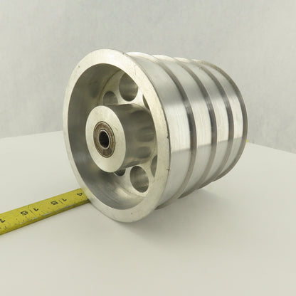 Lateral Paper Strip Separation Idler 4 Groove 1" x 5-1/4" OD 1/2" Bore