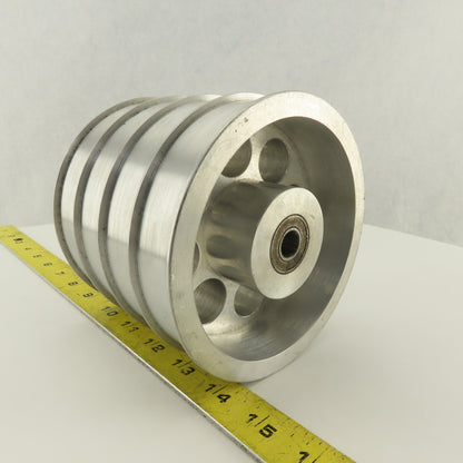 Lateral Paper Strip Separation Idler 4 Groove 1" x 5-1/4" OD 1/2" Bore