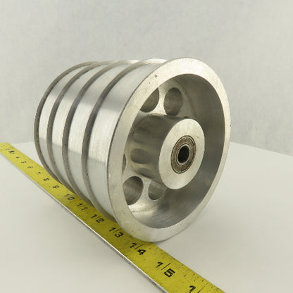 Lateral Paper Strip Separation Idler 4 Groove 1" x 5-1/4" OD 1/2" Bore
