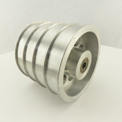 Lateral Paper Strip Separation Idler 4 Groove 1" x 5-1/4" OD 1/2" Bore
