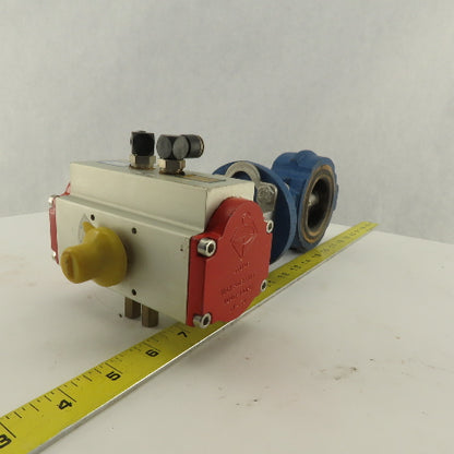 Stone 2" Wafer Butterfly Valve Pneumatic Actuator 120PSI Needs Seals